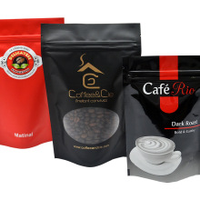 Eight-side Sealing Tea Coffee Flat Bottom Stand Up Zipper Plastic Packaging Bag